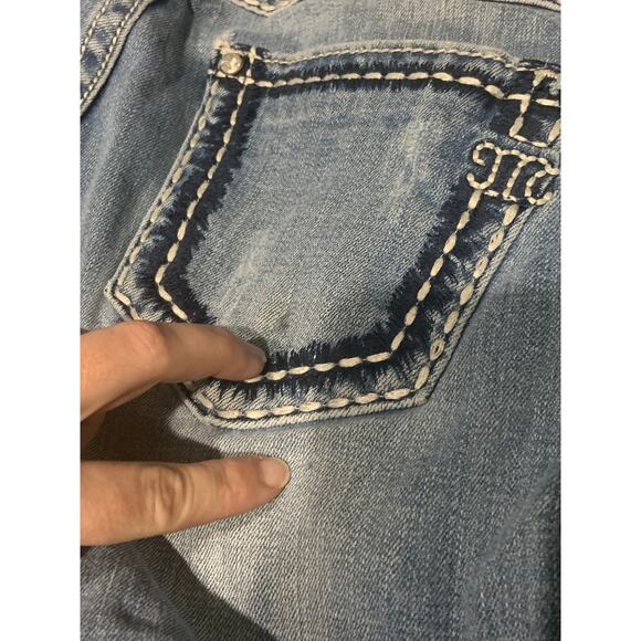 Miss Me Boyfriend Jeans Women 27 Thick Stitch Y2K Grunge Western Cowgirl Aztec - Picture 12 of 12